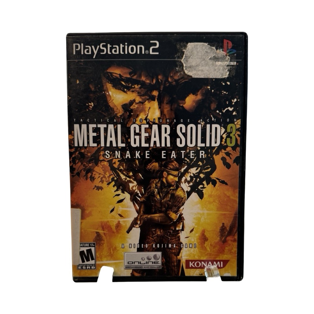 Metal‎ Gear Solid 3 Snake Eater Sony PlayStation 2 PS2 Konami Hideo Kojima SLUS